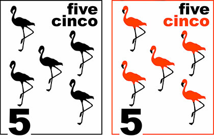 Counting flamingos poster